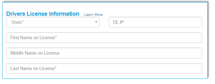 Care Portal - ST Volunteers - Driver's License Format